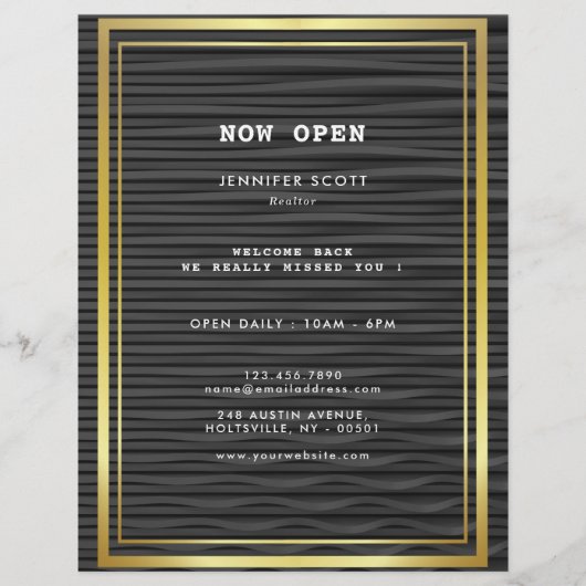 Minimalistisch zwart goud flyer (Voorkant)