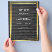 Minimalistisch zwart goud flyer (Hand)