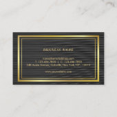 Minimalistisch zwart goud klantenkaartje (Achterkant)