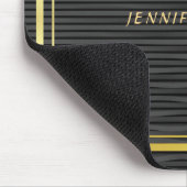 Minimalistisch zwart goud muismat (Hoek)