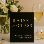 Minimalistisch Zwart & Goud Wedding Bar Teken Folie Feestdagenkaart