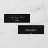 Minimalistisch zwart, grijs licht Visitekaartje (Voorkant / Achterkant)