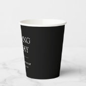 Minimalistisch zwart in liefdevol geheugen papieren bekers (Links)