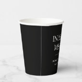 Minimalistisch zwart in liefdevol geheugen papieren bekers (Rechts)