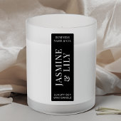 Minimalistisch zwart kaarsenpotje dun verticaal la labels