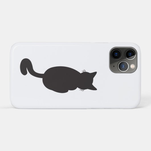 Minimalistisch zwart kat silhouet Case-Mate iPhone case (Achterkant (horizontaal))