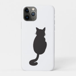 Minimalistisch zwart kat silhouet Case-Mate iPhone case