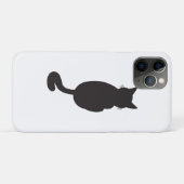 Minimalistisch zwart kat silhouet Case-Mate iPhone case (Achterkant (horizontaal))