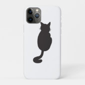 Minimalistisch zwart kat silhouet Case-Mate iPhone case (Achterkant)