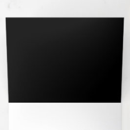 Minimalistisch zwart kat silhouet drieluik uitnodiging