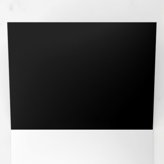 Minimalistisch zwart kat silhouet drieluik uitnodiging (Binnenzijde eerst)