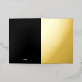 Minimalistisch zwart kat silhouet folie wenskaart