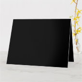 Minimalistisch zwart kat silhouet kaart (Gele Bloem)