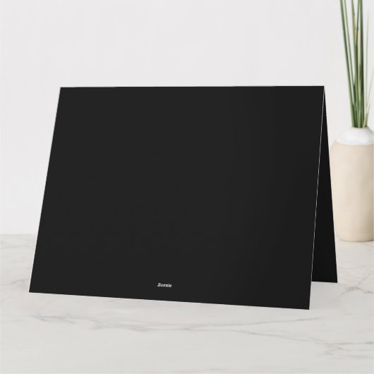 Minimalistisch zwart kat silhouet kaart (Achterkant)