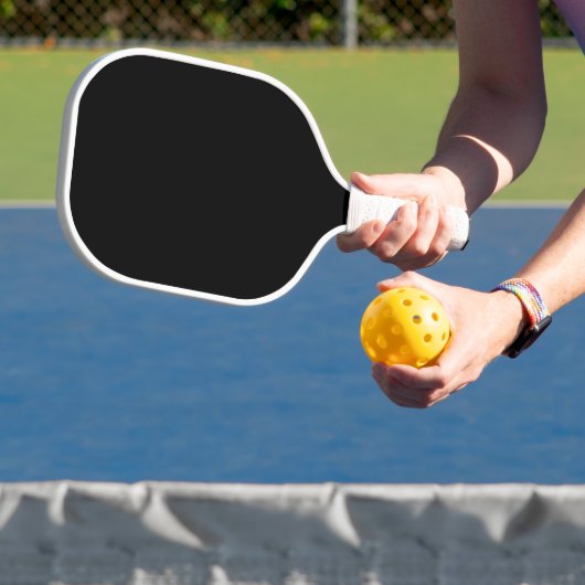 Minimalistisch zwart kat silhouet pickleball paddle (Insitu)