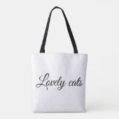 Minimalistisch zwart kat silhouet tote bag (Achterkant)
