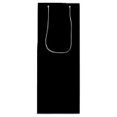 Minimalistisch zwart kat silhouet wijn cadeautas (Voorkant)