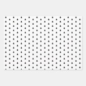 Minimalistisch zwart kerstdennenboompatroon inpakpapier vel (Voorkant)