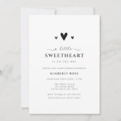 Minimalistisch zwart klein lieverd Baby shower Kaart (Voorkant)