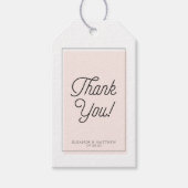 Minimalistisch zwart kleurenblok Dank u Cadeaulabel (Voorkant)