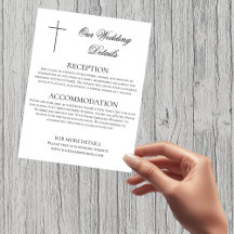 MINIMALISTISCH Zwart Kruis Huwelijksdetails Christ