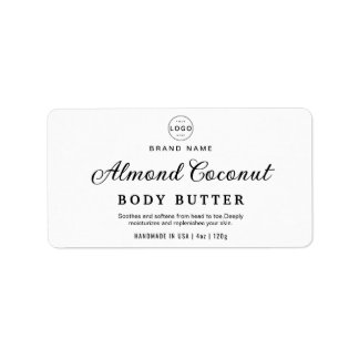 Minimalistisch zwart lichaam scrub cosmetische pot etiket