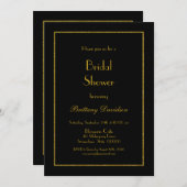 Minimalistisch zwart Lijst Vrijgezellenfeest Kaart (Voorkant / Achterkant)