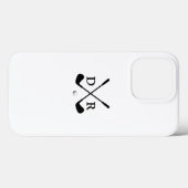 Minimalistisch zwart logo en monogram golfspeler Case-Mate iPhone case (Achterkant (horizontaal))