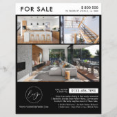 Minimalistisch zwart Logo foto's onroerend goed te Flyer (Voorkant)