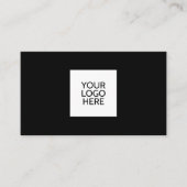 Minimalistisch Zwart Logo QR Code Visitekaartje (Voorkant)