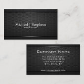 Minimalistisch zwart metaal uit Professional Visitekaartje (Voorkant / Achterkant)