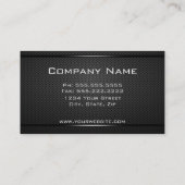 Minimalistisch zwart metaal uit Professional Visitekaartje (Achterkant)
