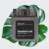 Minimalistisch zwart modern kaarsproductlabel vierkante sticker