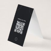 Minimalistisch zwart moderne sieraden oorbel displ visitekaartje (Achterkant)