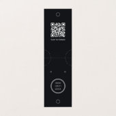 Minimalistisch zwart moderne sieraden oorbel displ visitekaartje (Buitenkant ongevouwen)