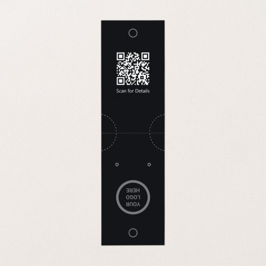 Minimalistisch zwart moderne sieraden oorbel displ visitekaartje (Buitenkant ongevouwen)