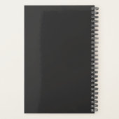 Minimalistisch zwart monogram professional planner (Achterkant)
