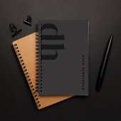 Minimalistisch zwart monogram professional planner