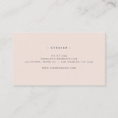 Minimalistisch zwart monogram zwart, elegant scrip visitekaartje (Achterkant)