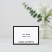 Minimalistisch zwart-omhuld Elegant Chauffeur Visitekaartje (Staand voorkant)