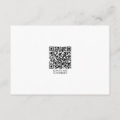 Minimalistisch zwart op wit online RSVP-kaart Informatiekaartje (Achterkant)