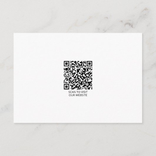 Minimalistisch zwart op wit online RSVP-kaart Informatiekaartje (Achterkant)