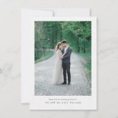 Minimalistisch zwart pluche wit paisley dank u kaart (Achterkant)