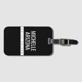 Minimalistisch Zwart Professioneel Modern Bagagelabel (Voorkant (horizontaal))