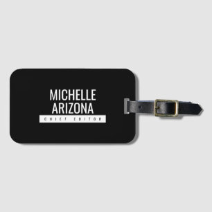 Minimalistisch Zwart Professioneel Modern Bagagelabel