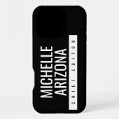 Minimalistisch Zwart Professioneel Modern iPhone Hoesje (Achterkant)