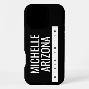 Minimalistisch Zwart Professioneel Modern iPhone 16 Pro Max Hoesje