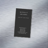 Minimalistisch Zwart Professioneel Modern Magnetisch Visitekaartje (Voorbeeld)