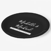 Minimalistisch Zwart Professioneel Modern Papieren Bordje (Gekanteld)