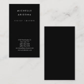 Minimalistisch Zwart Professioneel Modern Visitekaartje (Voorkant / Achterkant)